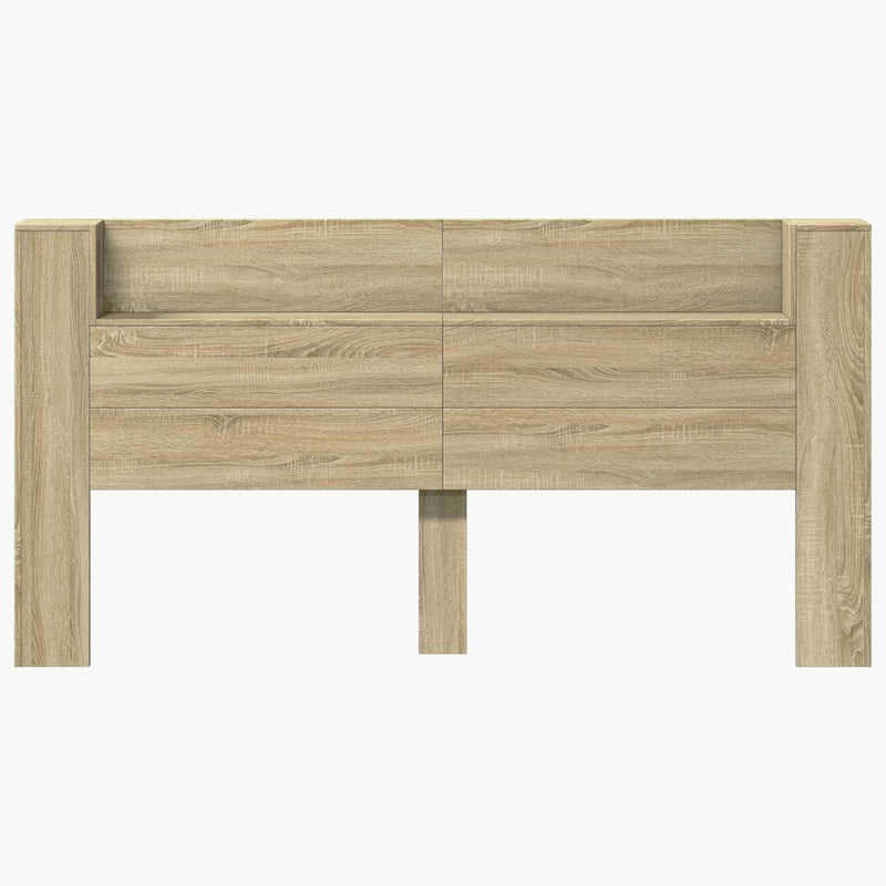 vidaXL Headboard Sonoma Oak 200 x 16,5 x 103,5 cm Engineered Wood