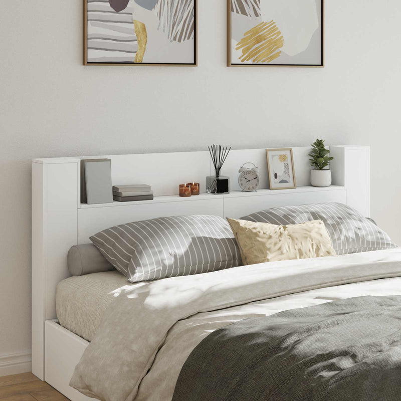 vidaXL Headboard White 200 x 16,5 x 103,5 cm Engineered Wood