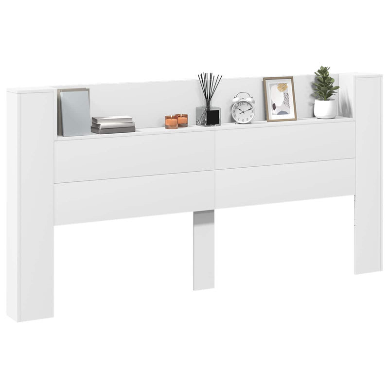 vidaXL Headboard White 200 x 16,5 x 103,5 cm Engineered Wood