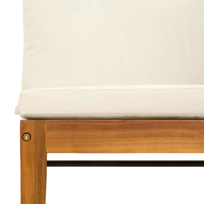 Corner Sofa Solid Acacia Wood Natural