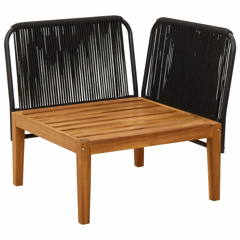 Corner Sofa Solid Acacia Wood Natural
