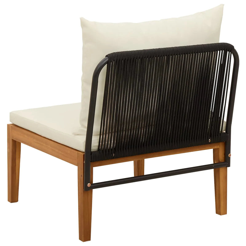 Middle Sofa Solid Acacia Wood Natural