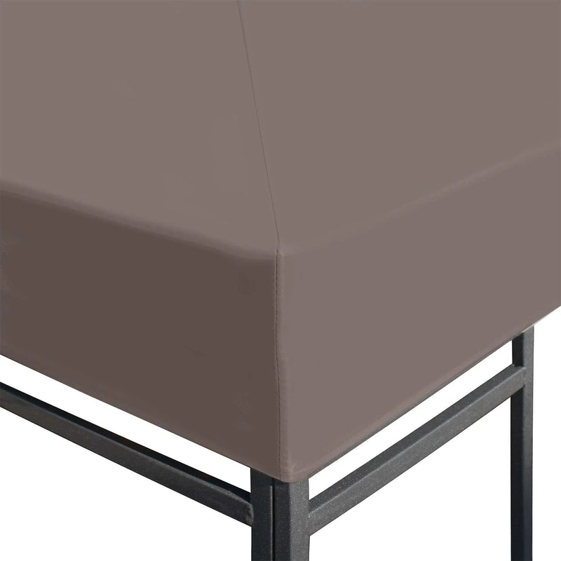 Gazebo Cover with Roof Taupe 300 x 300 cm Polyester and Steel