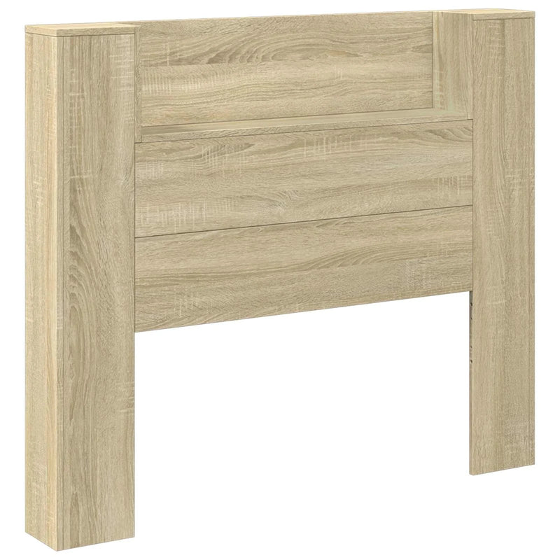 Headboard Cabinet with LED Sonoma 120 x 16,5 x 103,5 cm