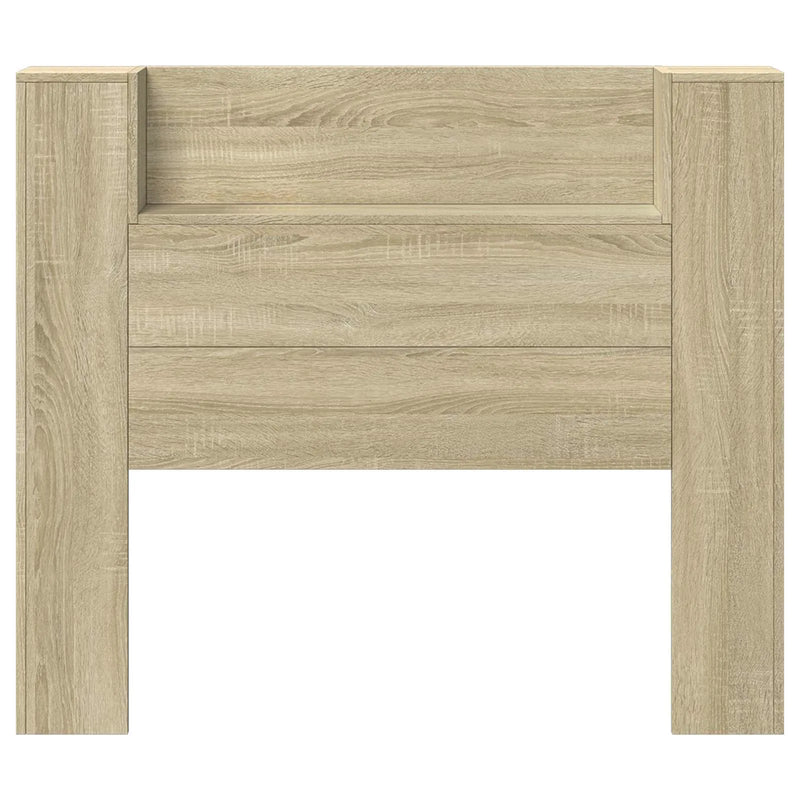 Headboard Cabinet with LED Sonoma 120 x 16,5 x 103,5 cm