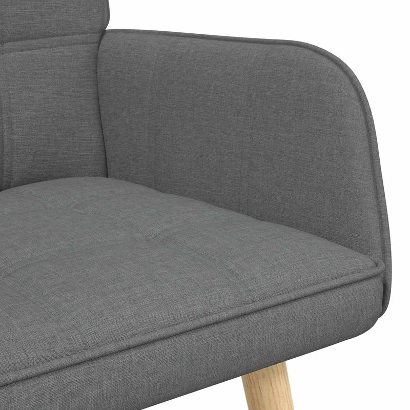 Two Seater Sofa Dark Grey 115 x 61 x 87 cm Fabric