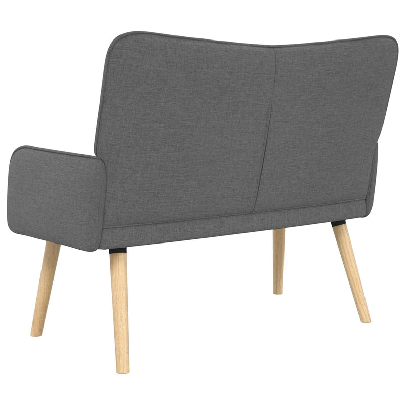 Two Seater Sofa Dark Grey 115 x 61 x 87 cm Fabric