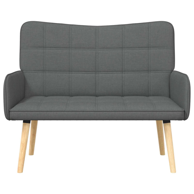 Two Seater Sofa Dark Grey 115 x 61 x 87 cm Fabric