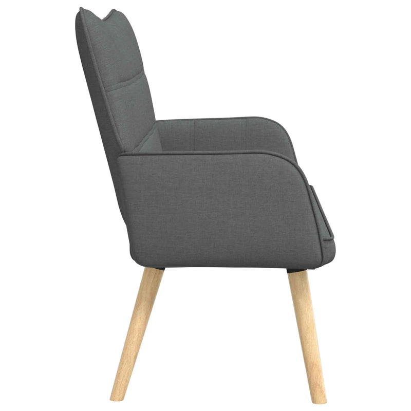 Two Seater Sofa Dark Grey 115 x 61 x 87 cm Fabric