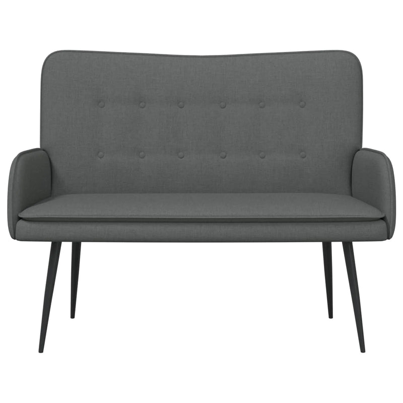 2-Seater Sofa Dark Grey 115 x 61 x 87 cm Fabric