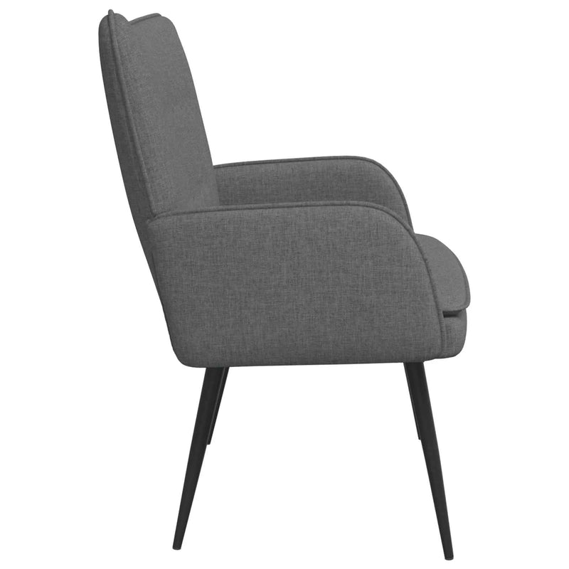 2-Seater Sofa Dark Grey 115 x 61 x 87 cm Fabric