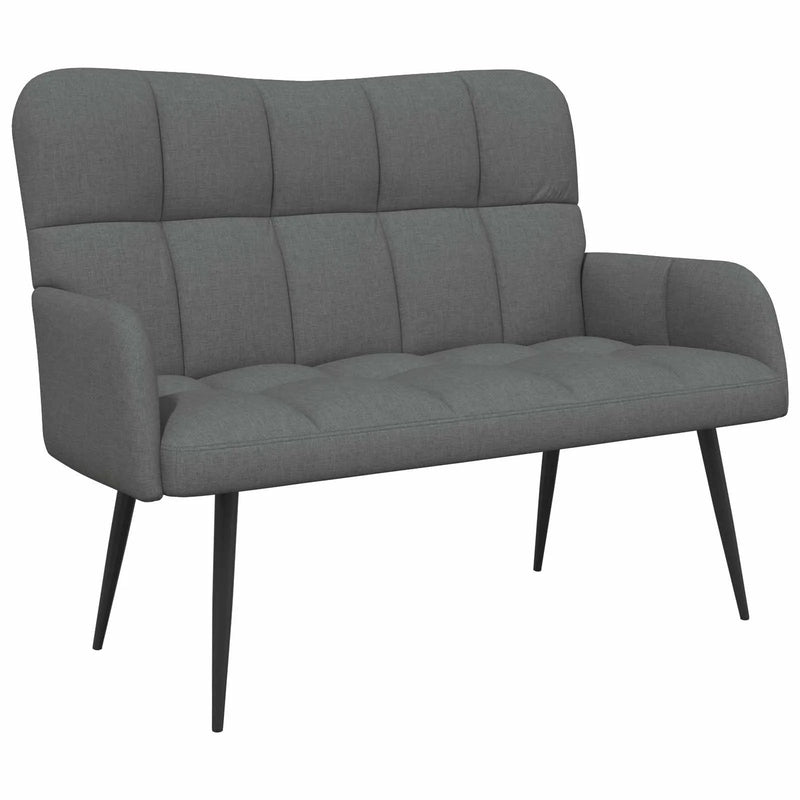 Two Seater Sofa Dark Grey 115 x 61 x 87 cm Fabric