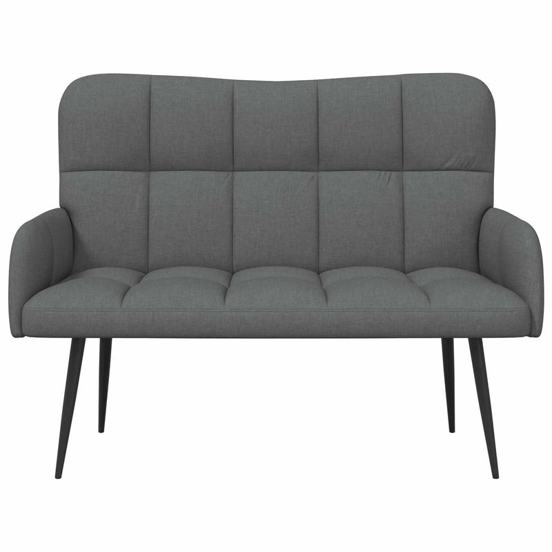 Two Seater Sofa Dark Grey 115 x 61 x 87 cm Fabric