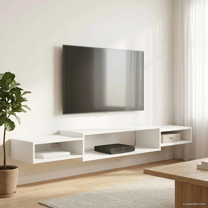 Wall-mounted TV Cabinet Wall-Mounted White 180 x 28 x 21 cm