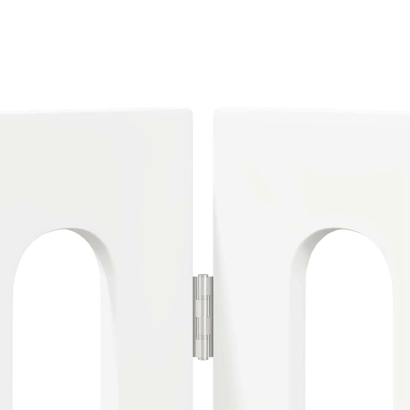 Folding Pet Fence 2 pcs White 100.5 x 38 x 70 cm