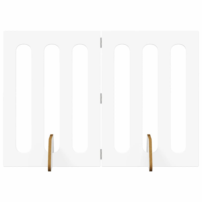 Folding Pet Fence 2 pcs White 100.5 x 38 x 70 cm