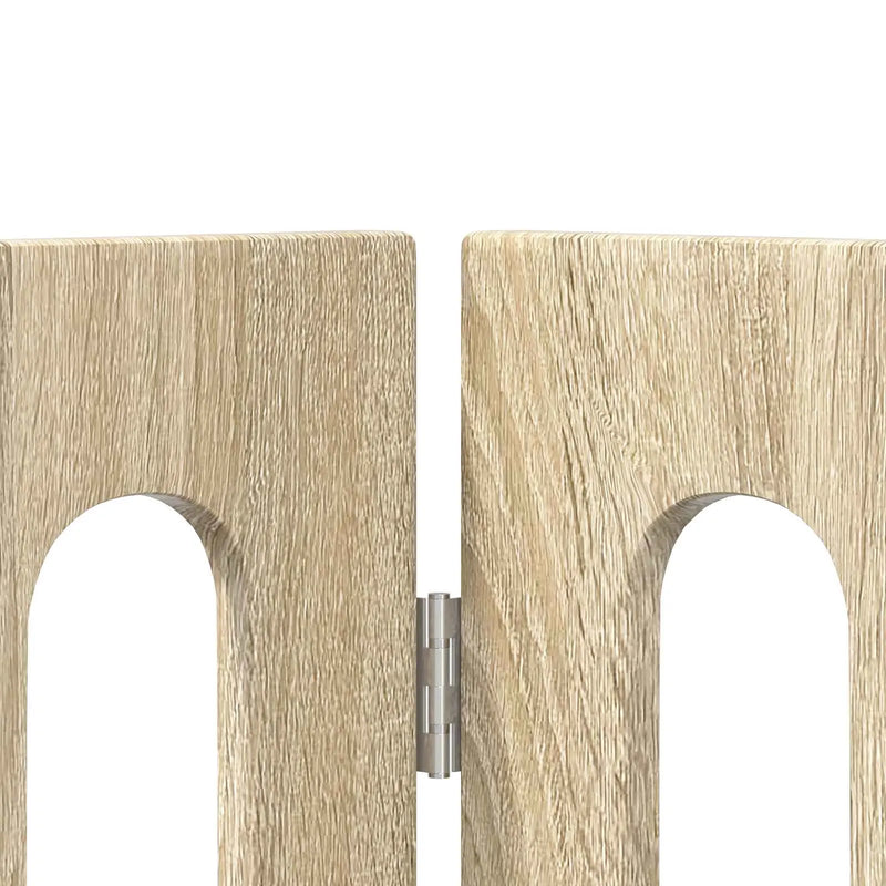 Folding Pet Fence 2 pcs Sonoma Oak 100.5 x 38 x 90 cm