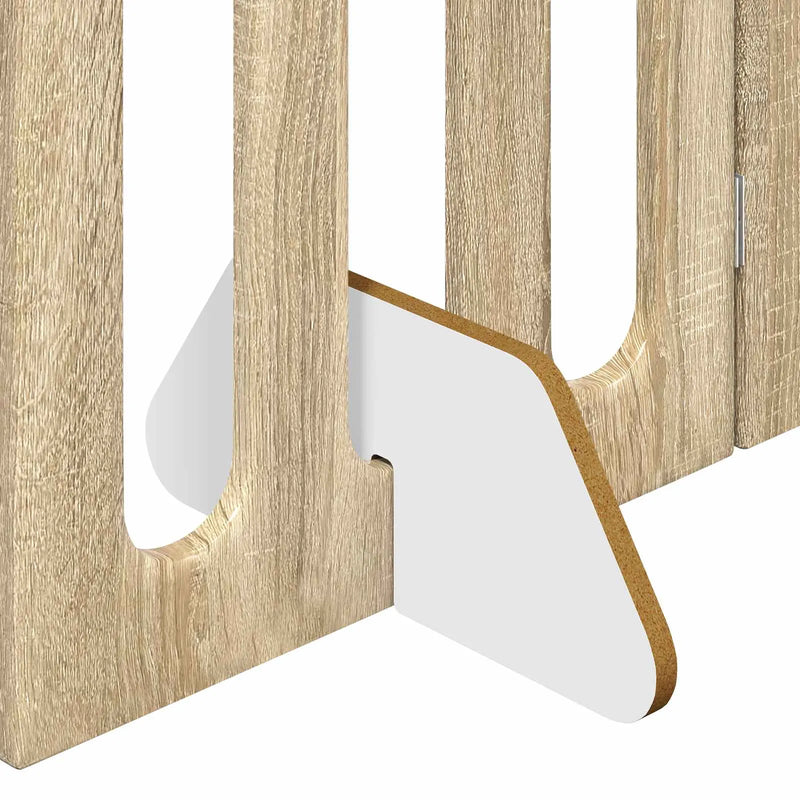 Folding Pet Fence 2 pcs Sonoma Oak 100.5 x 38 x 90 cm