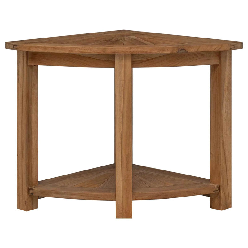 Bathroom Side Table Natural 45 x 45 x 46 cm Solid Teak Wood