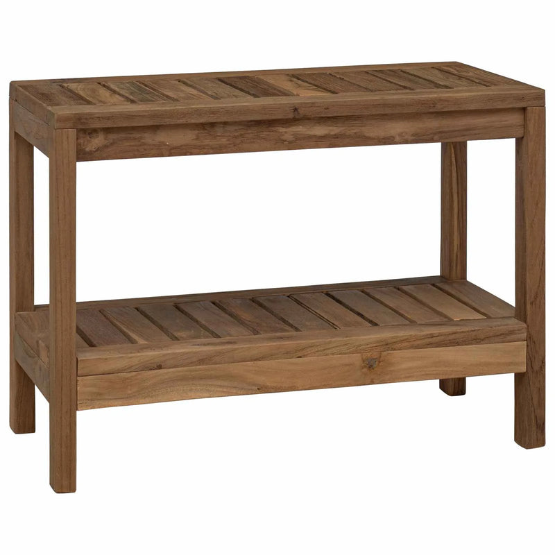 Bathroom Side Table Natural 60 x 30 x 45 cm Solid Teak Wood