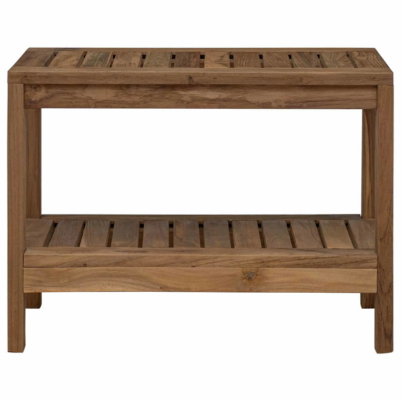 Bathroom Side Table Natural 60 x 30 x 45 cm Solid Teak Wood