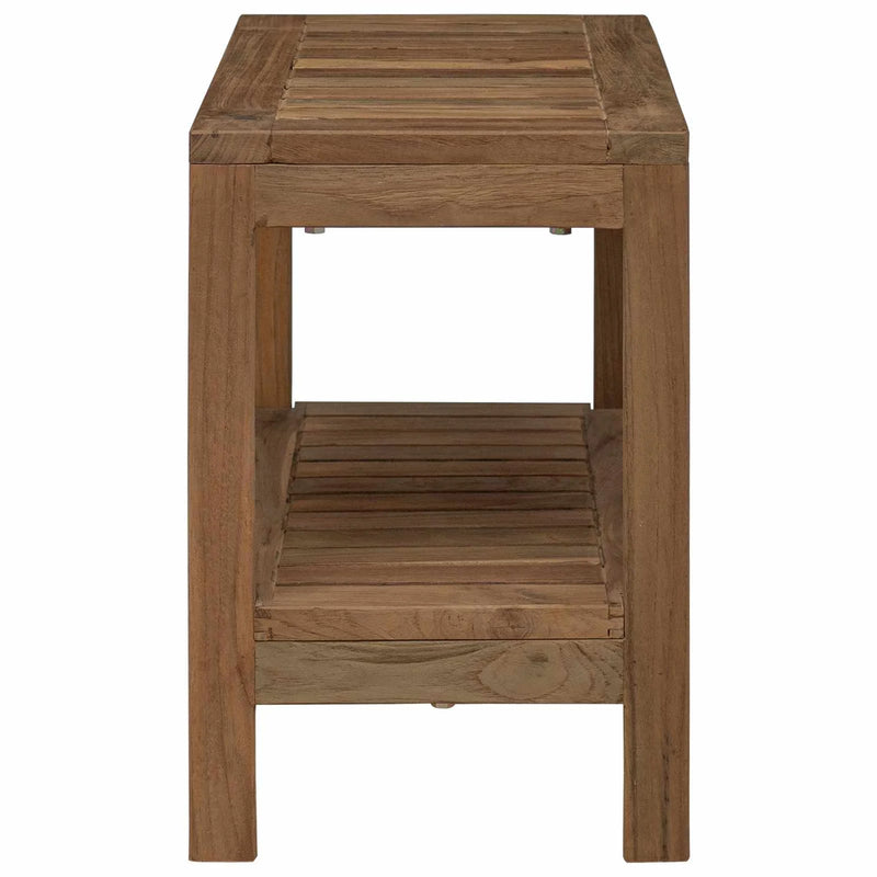 Bathroom Side Table Natural 60 x 30 x 45 cm Solid Teak Wood