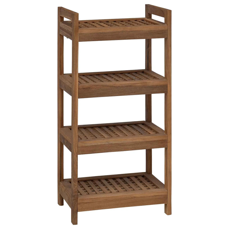 Bathroom Shelf Natural 45 x 30 x 97 cm Solid Teak Wood