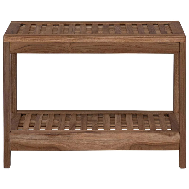 Bathroom Side Table Natural 60 x 30 x 45 cm Solid Teak Wood