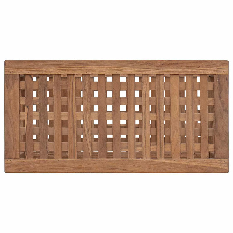 Bathroom Side Table Natural 60 x 30 x 45 cm Solid Teak Wood