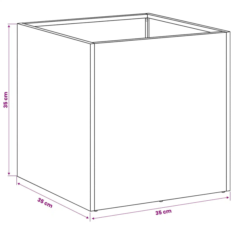 Garden Planter 2 pcs Black 35 x 35 x 35 cm Cold-rolled Steel