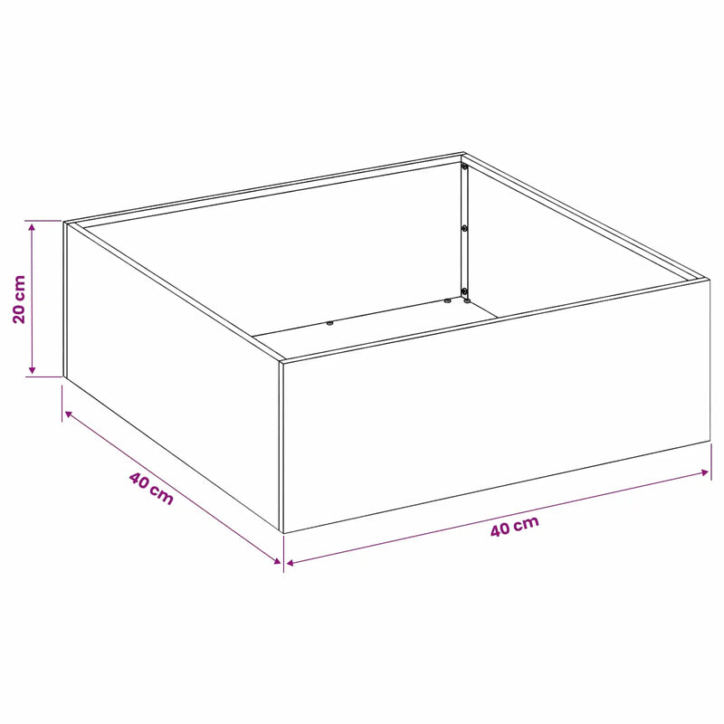Garden Planter 2 pcs Anthracite 40 x 40 x 20 cm