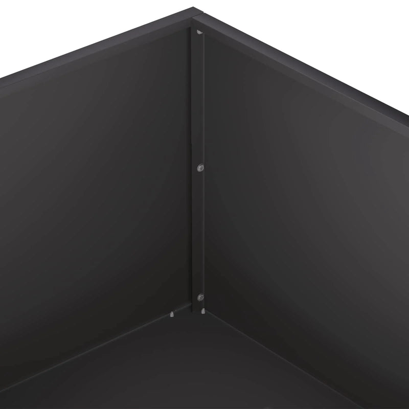 Garden Planter 2 pcs Black 60 x 60 x 20 cm Cold-rolled Steel