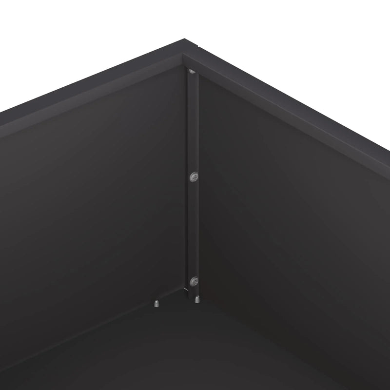 Garden Planter 2 pcs Black 80 x 80 x 20 cm Cold-rolled Steel