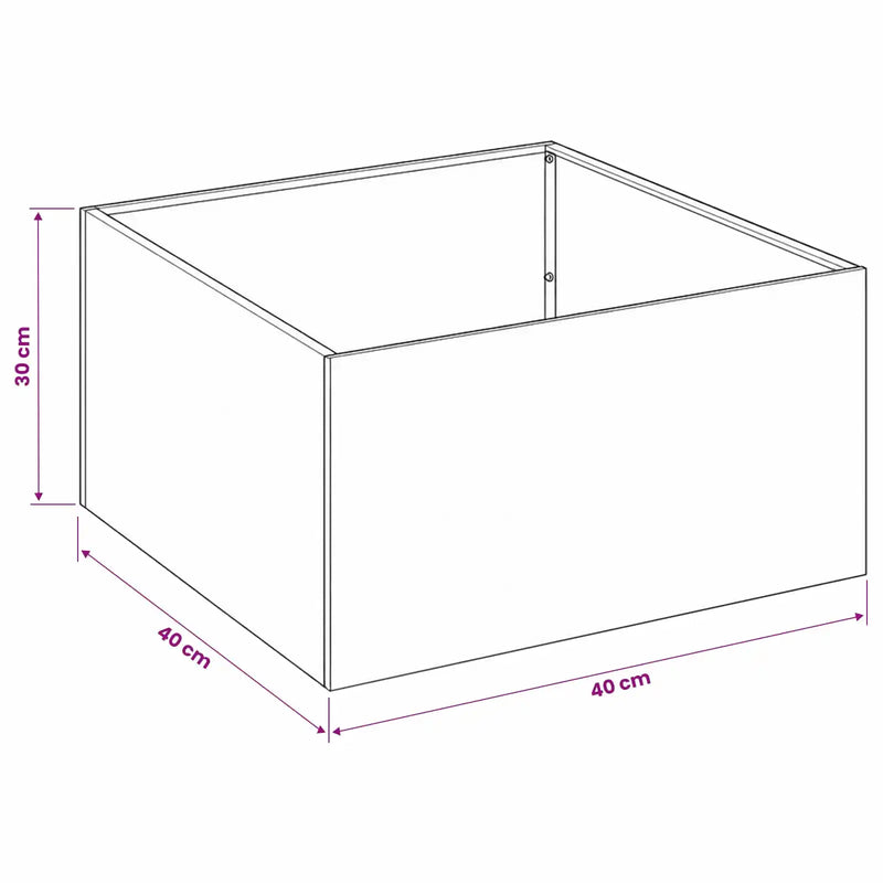 Garden Planter 2 pcs Anthracite 40 x 40 x 30 cm