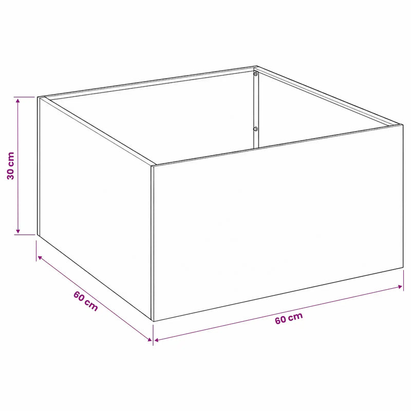 Garden Planter 2 pcs Anthracite 60 x 60 x 30 cm