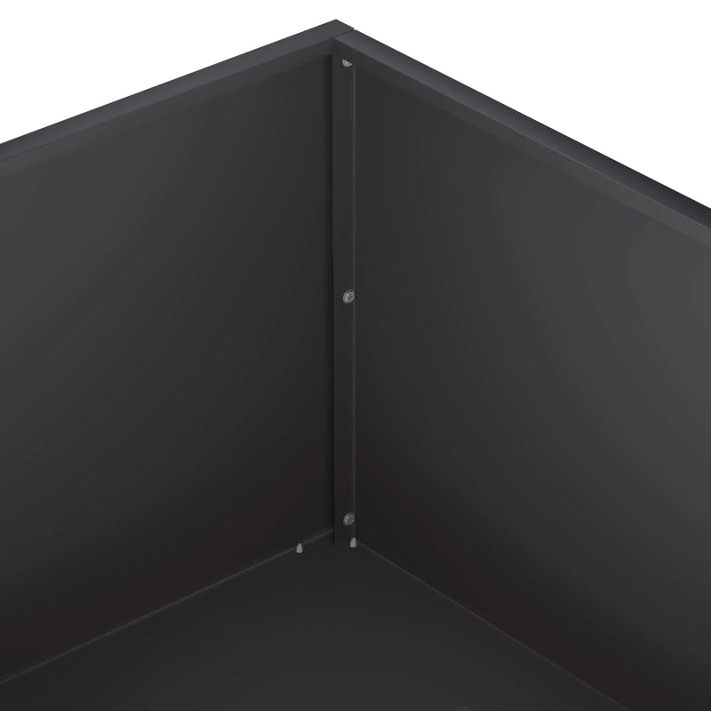 Garden Planter 2 pcs Black 80 x 80 x 30 cm Cold-rolled Steel
