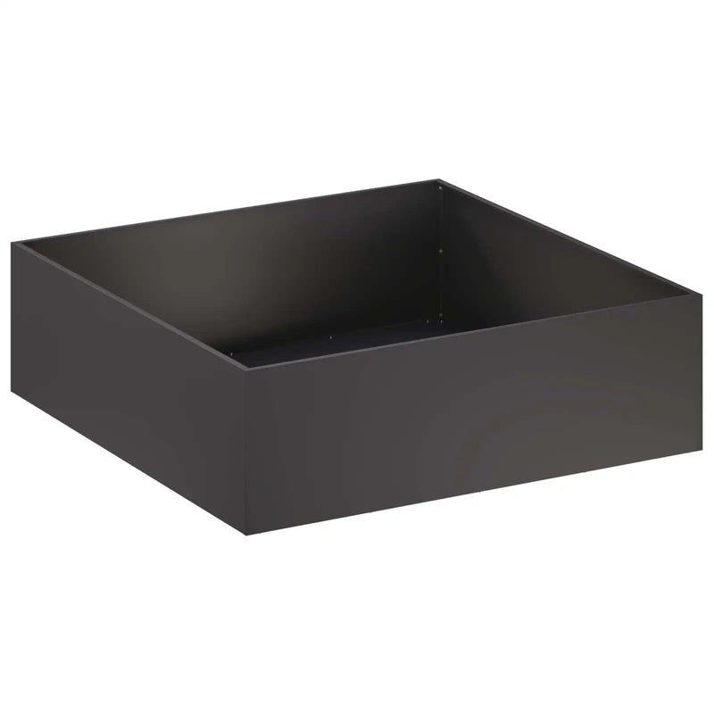 Garden Planter 2 pcs Black 80 x 80 x 30 cm Cold-rolled Steel