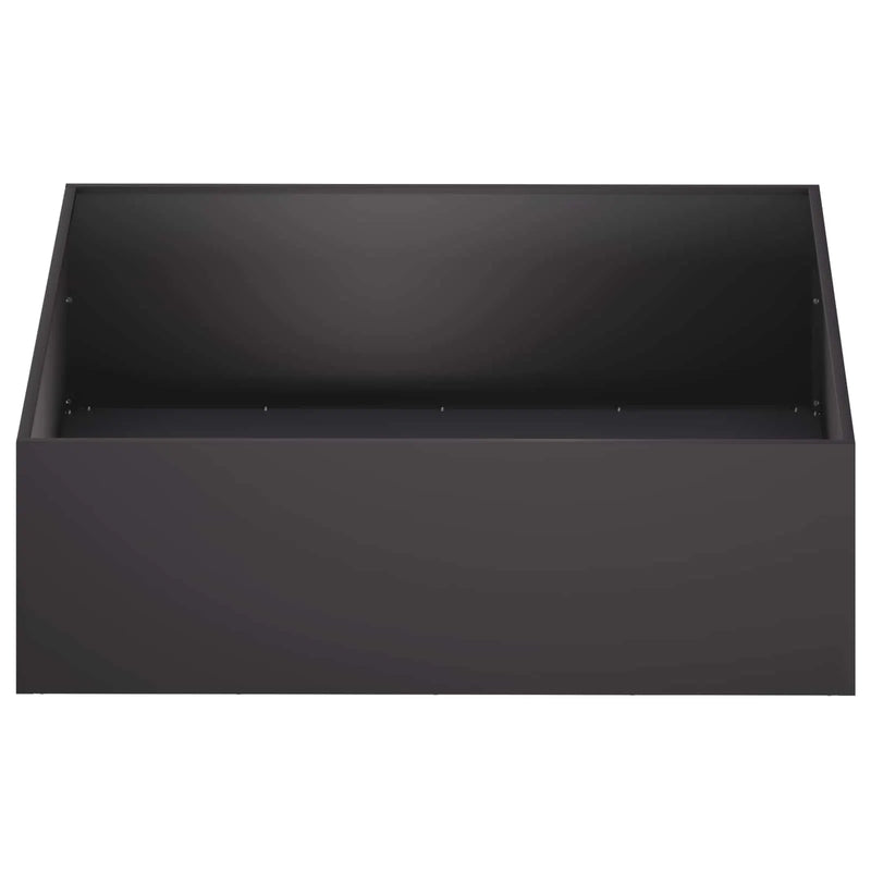 Garden Planter 2 pcs Black 80 x 80 x 30 cm Cold-rolled Steel