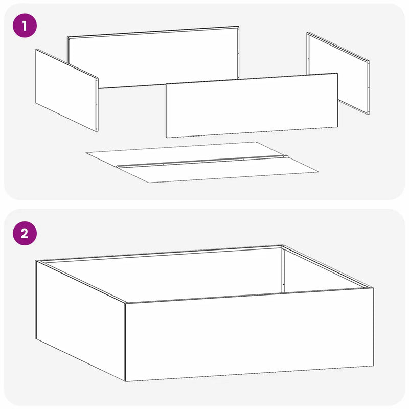 Garden Planter 2 pcs Anthracite 80 x 80 x 30 cm