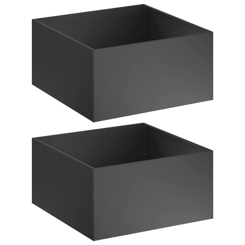Garden Planter 2 pcs Black 60 x 60 x 40 cm Cold-rolled Steel