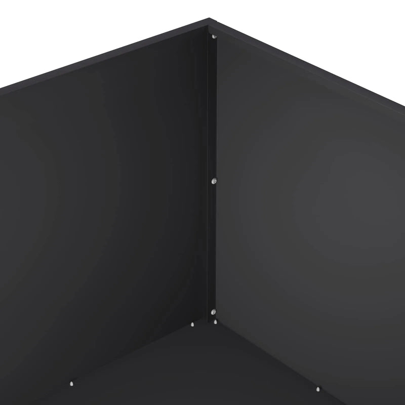 Garden Planter 2 pcs Black 80 x 80 x 40 cm Cold-rolled Steel