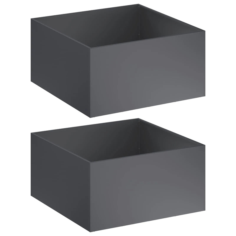 Garden Planter 2 pcs Anthracite 80 x 80 x 40 cm