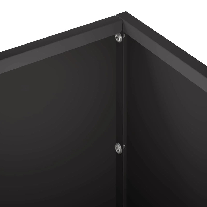 Garden Planter 2 pcs Black 80 x 30 x 30 cm Cold-rolled Steel