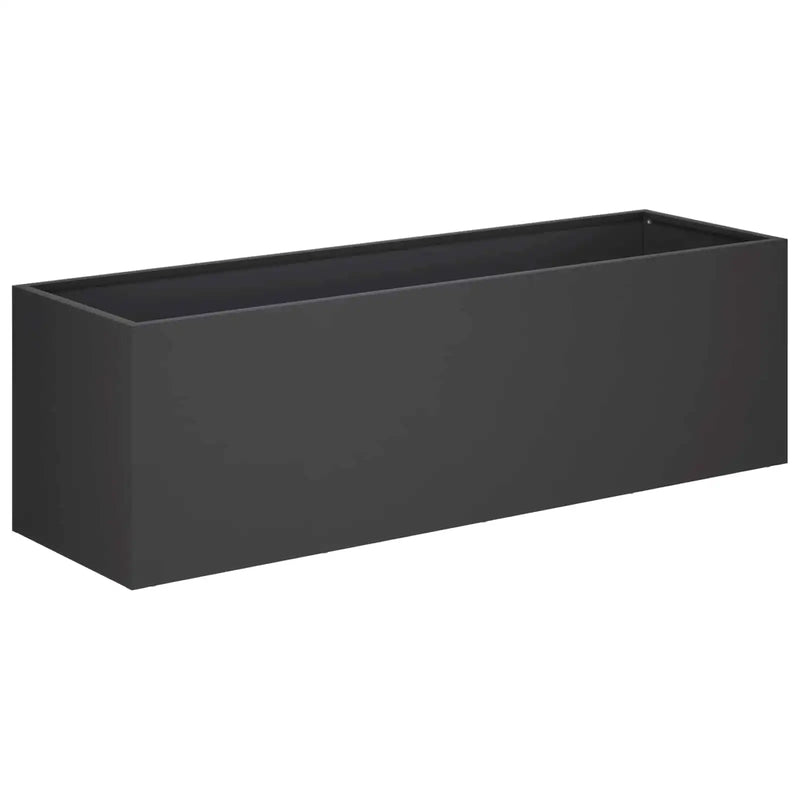 Garden Planter 2 pcs Black 80 x 30 x 30 cm Cold-rolled Steel