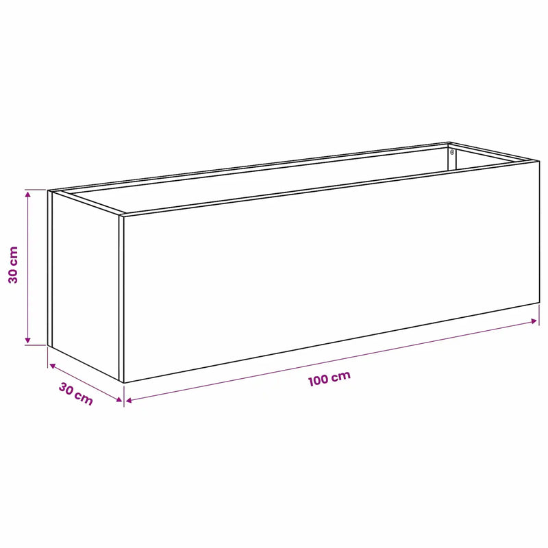 Garden Planter 2 pcs Black 80 x 30 x 30 cm Cold-rolled Steel
