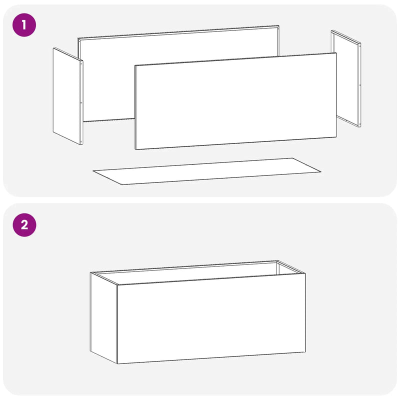 Garden Planter 2 pcs Anthracite 80 x 40 x 40 cm