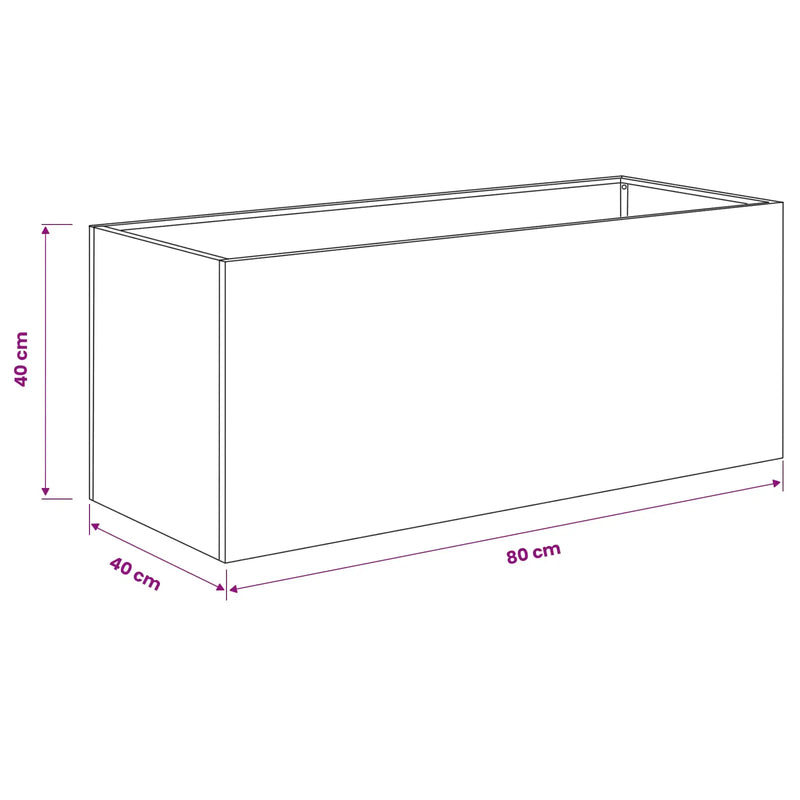 Garden Planter 2 pcs Anthracite 80 x 40 x 40 cm