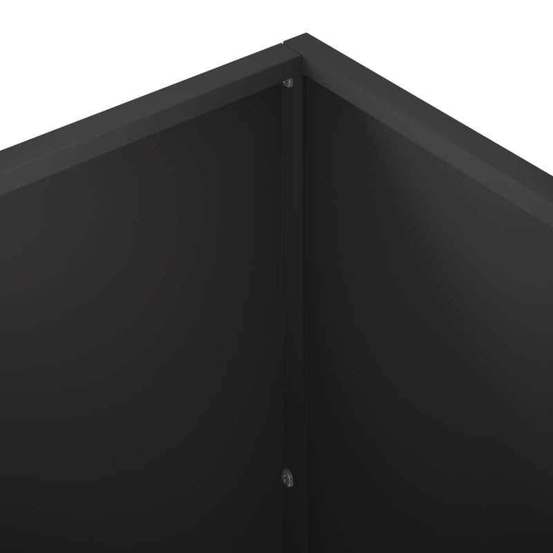 Garden Planter 2 pcs Black 100 x 40 x 40 cm Cold-rolled Steel