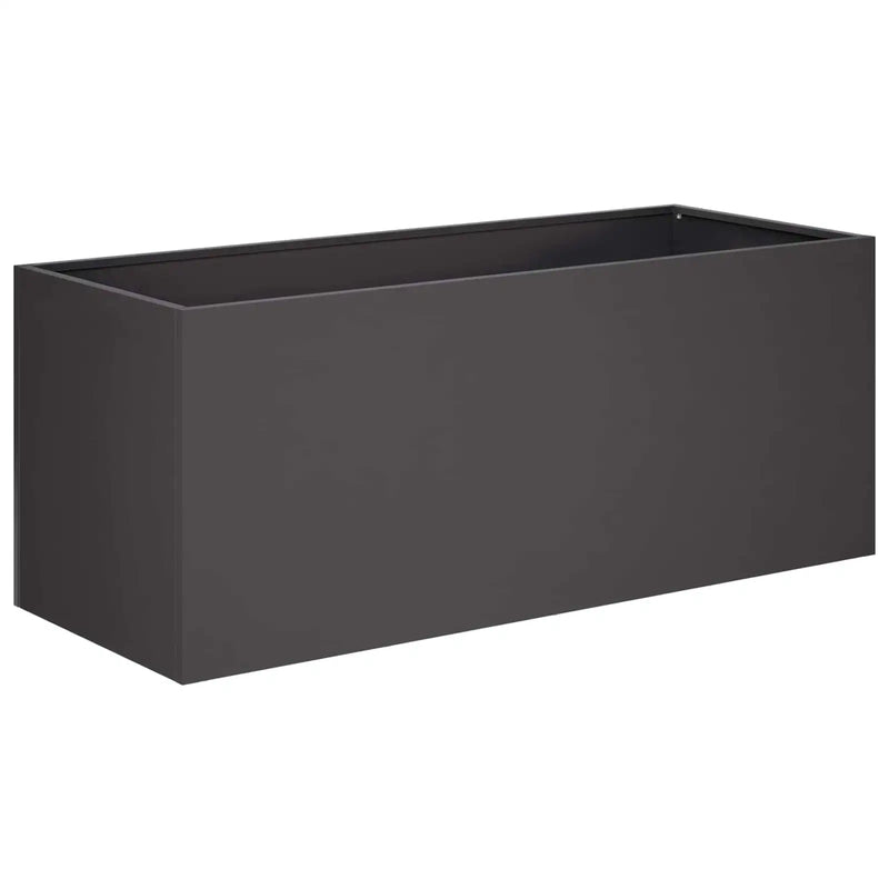 Garden Planter 2 pcs Black 100 x 40 x 40 cm Cold-rolled Steel