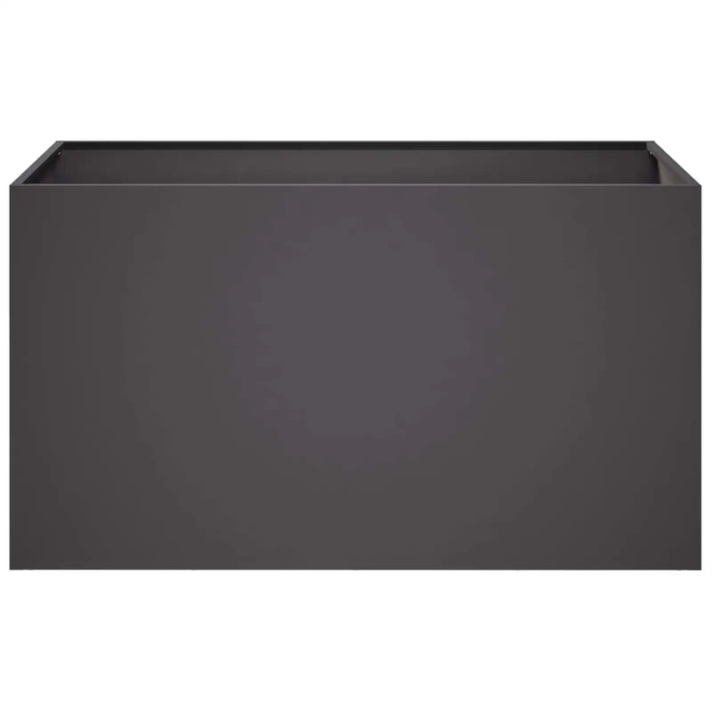 Garden Planter 2 pcs Black 80 x 50 x 50 cm Cold-rolled Steel